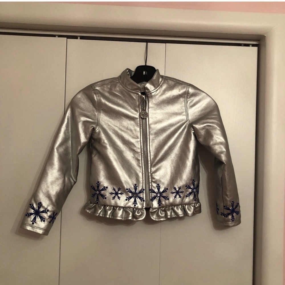 Disney Frozen faux leather Jacket size 5/6